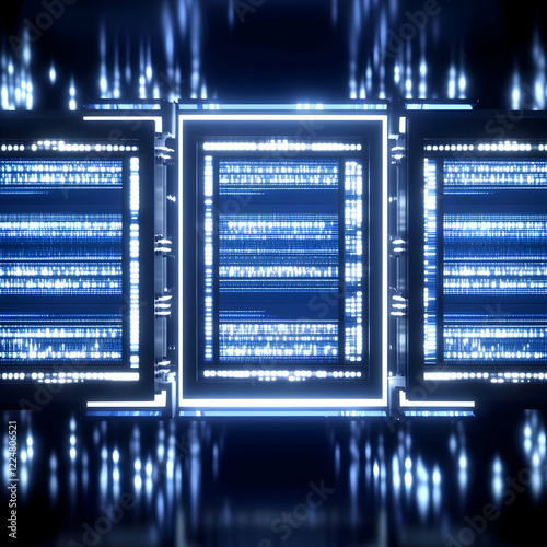 Futuristic Data Stream Disp...