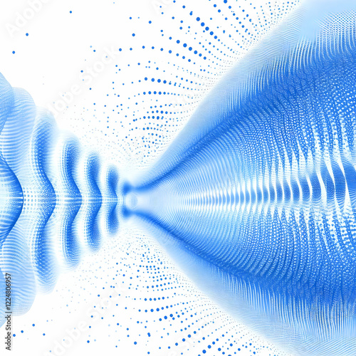 Abstract Blue Wave Pattern ...