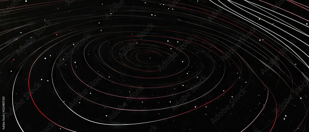 Obraz premium Fractal overlay texture with precise geometric patterns on a black background