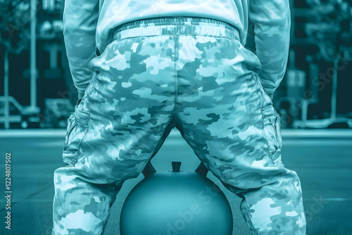 Athlete in Camouflage Pants...