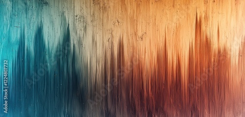 Turquoise to burnt sienna with a holographic texture