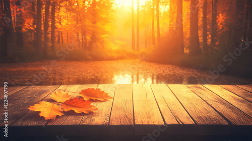 Autumn Leaves Rest on Woode...