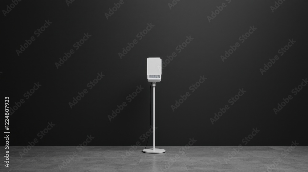 Modern Automatic Hand Sanitizer Dispenser on Floor Stand