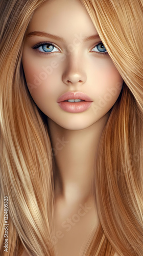 Beautiful Blonde Woman with...