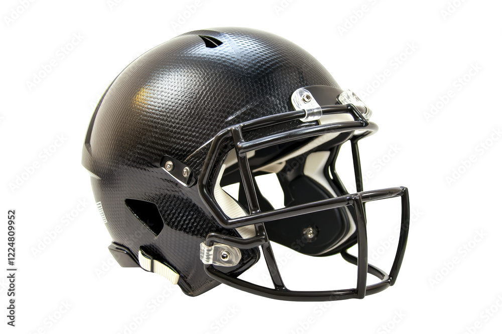 Fototapeta premium Isolated Black Carbon Fiber Football Helmet