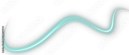 glowing neon LED beam in blue and turquoise with icy laser effects—ideal for PNG vectors, party lights, or futuristic dividers in cyber or casino designs.