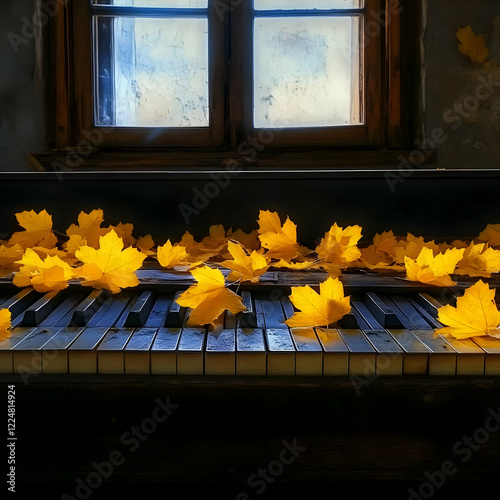 Yellow Autumn Leaves Gently...