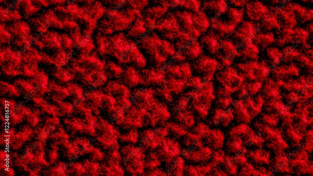 red cotton fabric with visible details. background or textura
