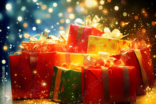 Colorful Gift Boxes with Ri...