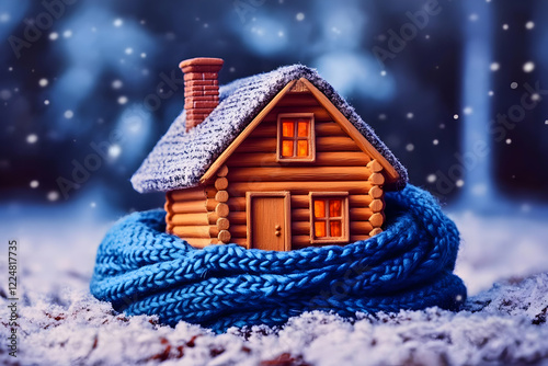 Cozy Log Cabin Wrapped in B...