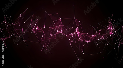Abstract Pink Plexus Networ...