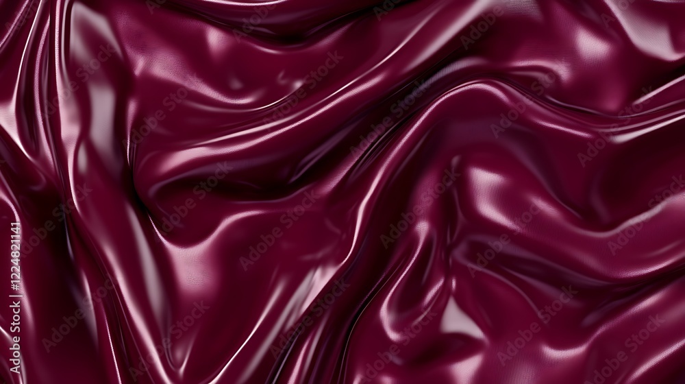 Obraz premium Deep Crimson Draped Silk Fabric Texture
