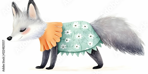Adorable Fox Illustration W...