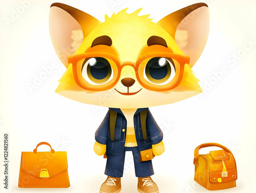Cute Fox Character Ready fo...
