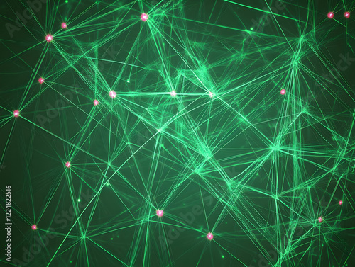Abstract Green Network Back...