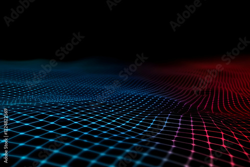 Abstract 3D Grid Gently Und...