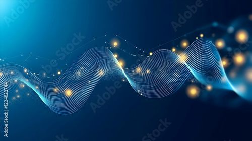 Abstract Blue Background wi...