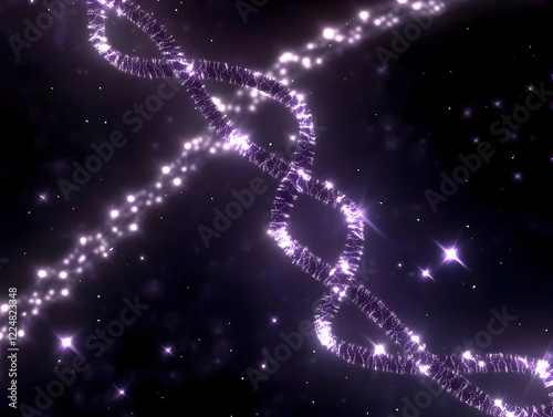 Glowing Double Helix DNA St...