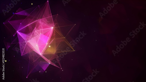 Abstract Pink and Gold Plex...