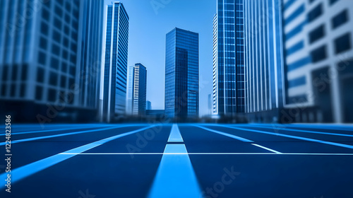 Modern Cityscape with Empty...