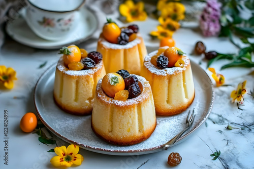 Mini Fruit Cakes Topped wit...