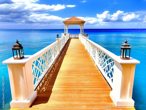 Wooden Pier Stretches Out t...