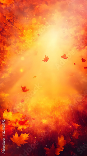 Autumn Leaves Gently Fall t...