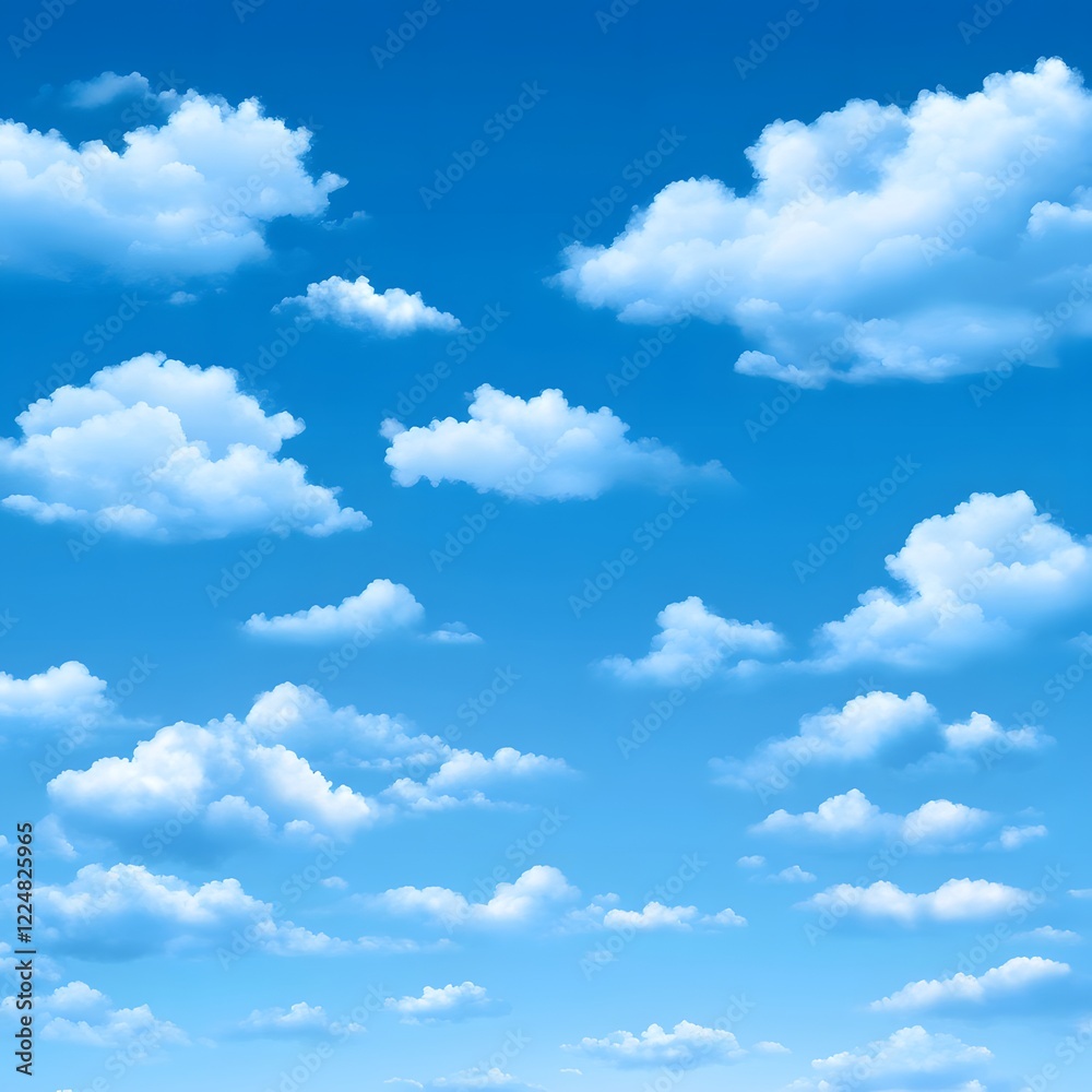 Naklejka premium blue sky with clouds