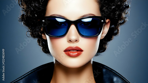 Stylish Woman Wears Blue Su...