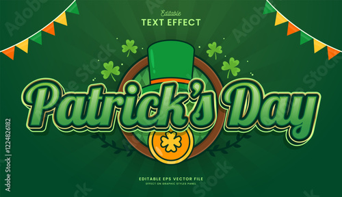 decorative st patricks day editable text effect design