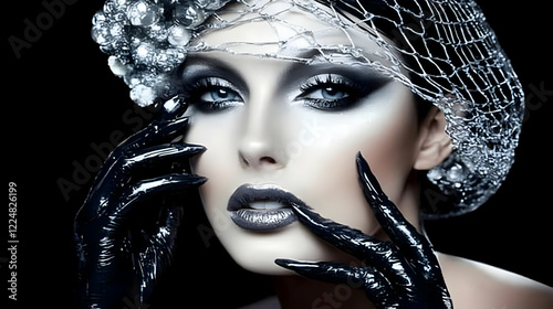Glamorous woman with intens...