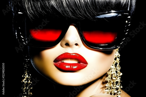 Close-up of Woman Wearing R...