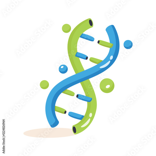Take a look at this beautiful icon of Double helix DNA strand, genetic research and healthcare.