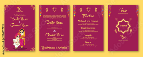 Punjabi wedding invitation template 