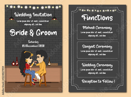 Indian wedding invitation template 