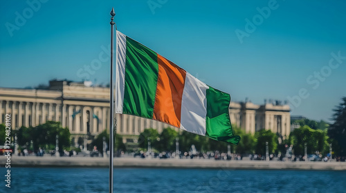 Irish Flag Flies Proudly Ov...
