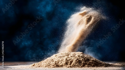 Powder Explodes Upward from...
