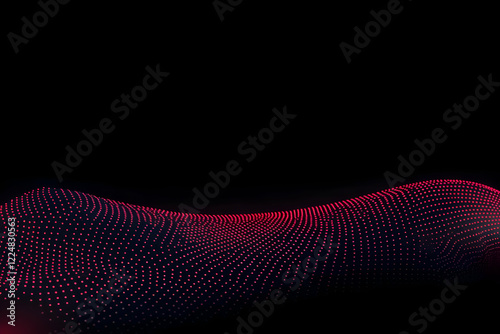 Abstract Red Particles Flow...