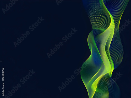 Abstract Green and Yellow W...