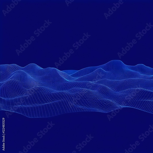 Abstract 3D Wireframe Lands...