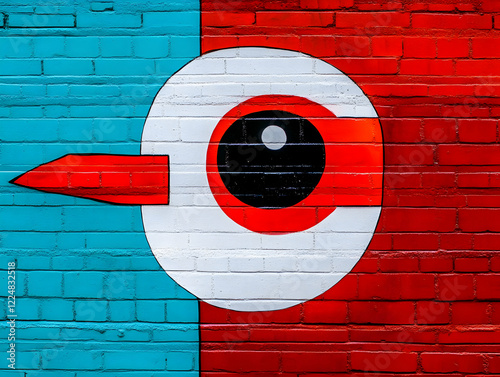 Stylized Eye with Beak Pain...