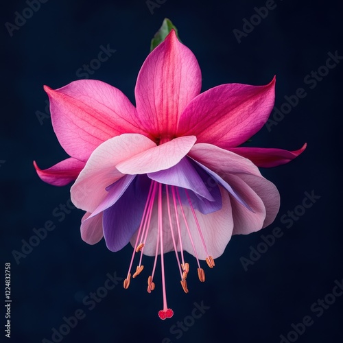 Vibrant Pink and Purple Blossom Close Up