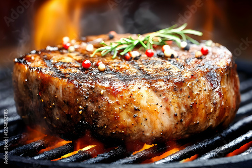 Juicy Grilled Steak Sizzles...