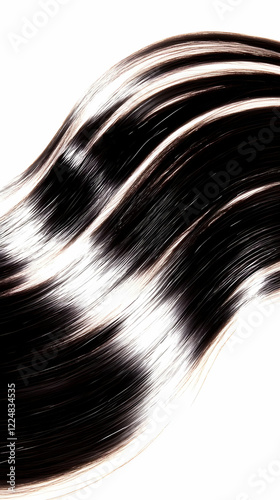Black Hair Flows Gracefully...
