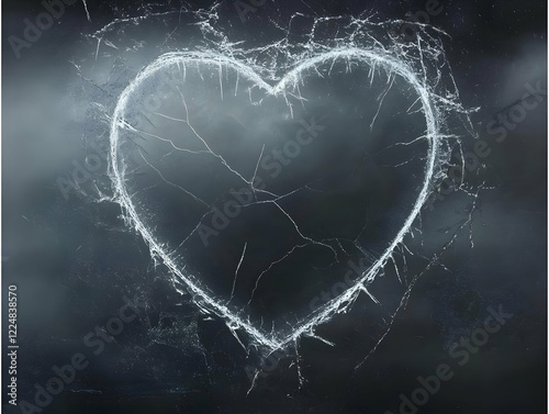 Glowing Heart Shape Formed ...