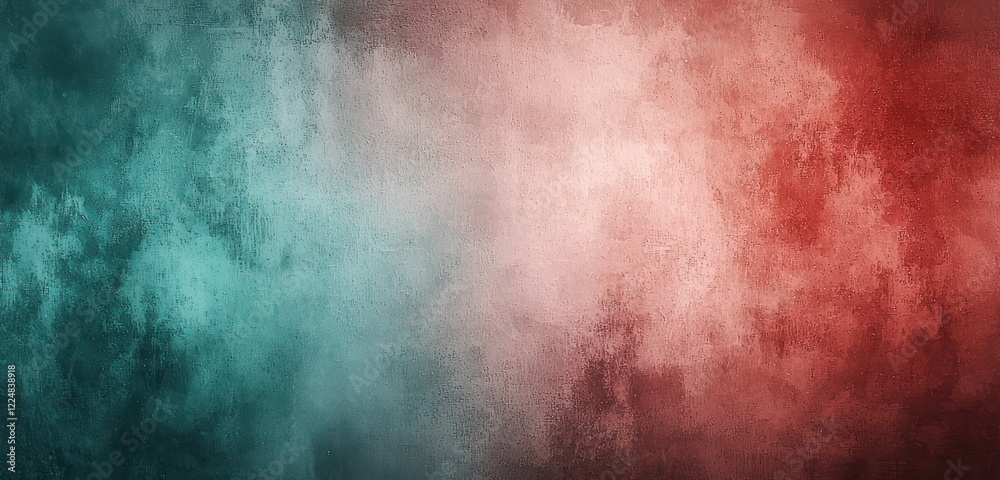 Obraz premium Soft, blurred light on a crimson to aqua gradient