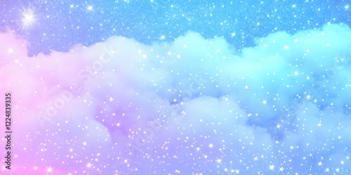 Dreamy Pastel Cloudscape wi...