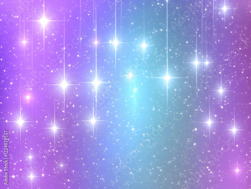 Sparkling Purple and Blue A...