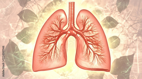 Human Lungs Anatomy Shows B...