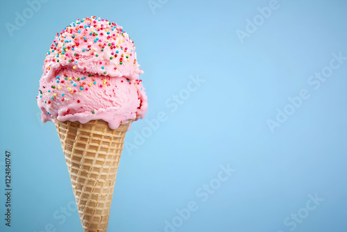 Pink Ice Cream Scoops with ...